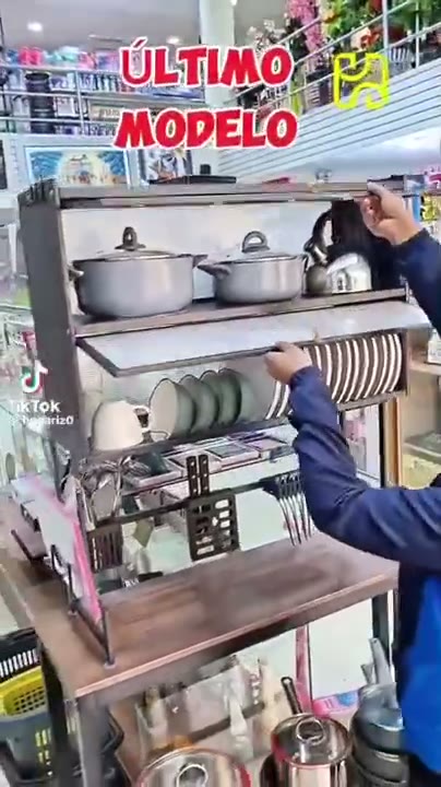 Escurridor organizador de platos 2 niveles