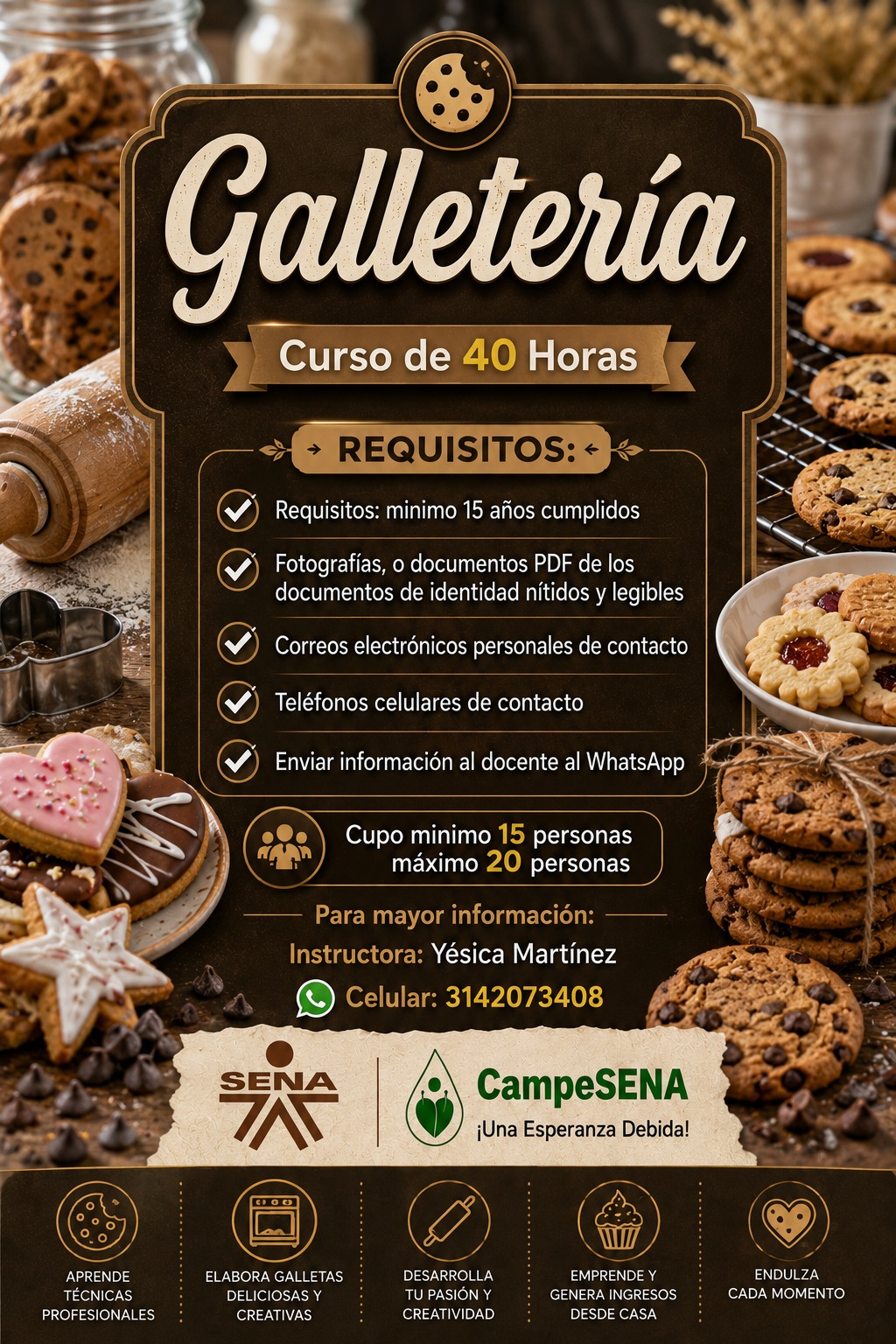 Curso de Repostería y Gallatería de 40 Horas (CampeSENA)