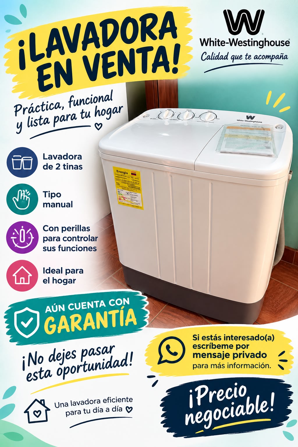 Lavadora White-Westinghouse en venta