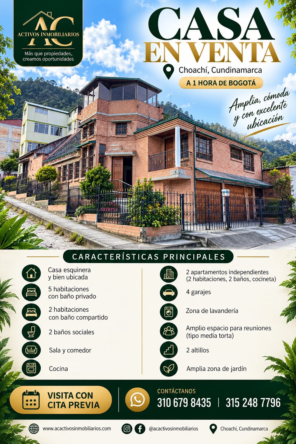 Casa en venta en Choachí, Cundinamarca